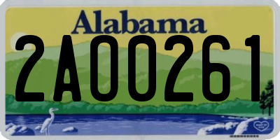 AL license plate 2AO0261