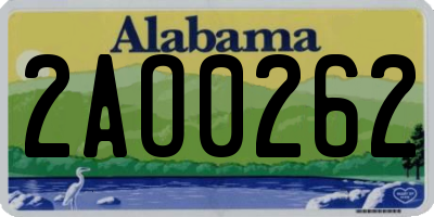 AL license plate 2AO0262