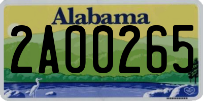 AL license plate 2AO0265