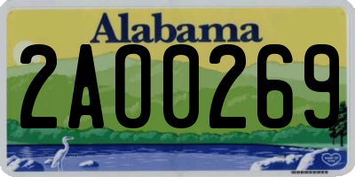 AL license plate 2AO0269
