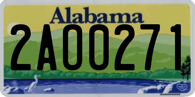 AL license plate 2AO0271