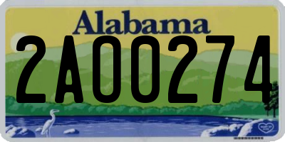 AL license plate 2AO0274