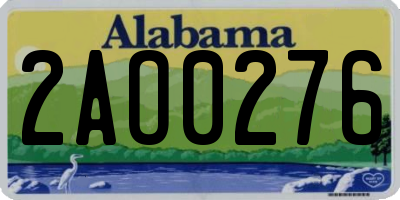 AL license plate 2AO0276