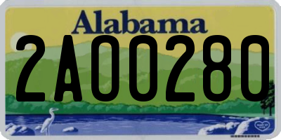 AL license plate 2AO0280