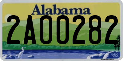 AL license plate 2AO0282