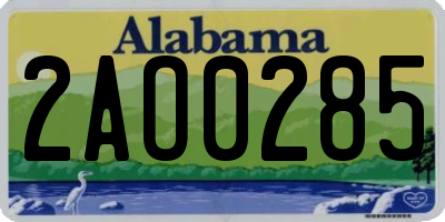 AL license plate 2AO0285