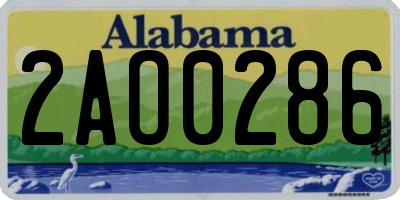 AL license plate 2AO0286