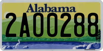 AL license plate 2AO0288