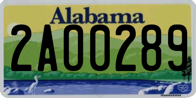 AL license plate 2AO0289
