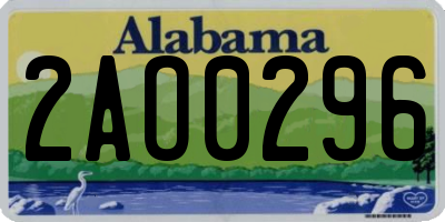 AL license plate 2AO0296