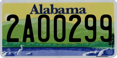AL license plate 2AO0299