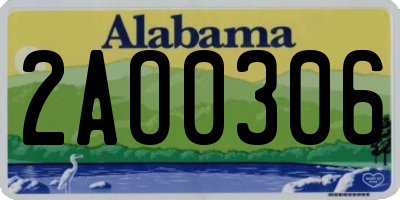 AL license plate 2AO0306