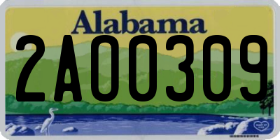AL license plate 2AO0309