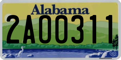 AL license plate 2AO0311