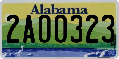 AL license plate 2AO0323
