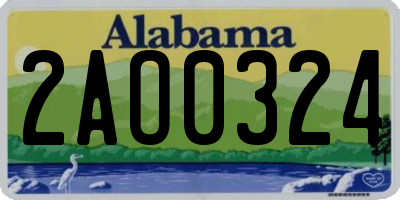 AL license plate 2AO0324