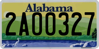 AL license plate 2AO0327