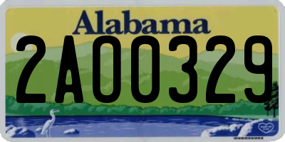 AL license plate 2AO0329