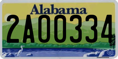 AL license plate 2AO0334