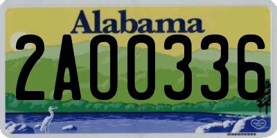 AL license plate 2AO0336