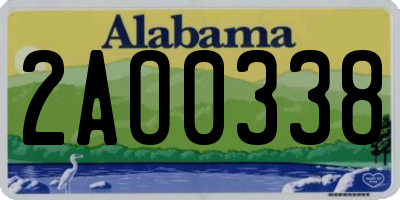 AL license plate 2AO0338