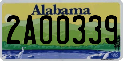 AL license plate 2AO0339
