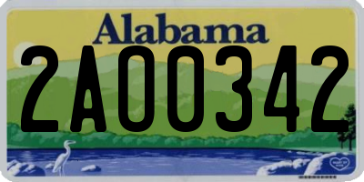 AL license plate 2AO0342