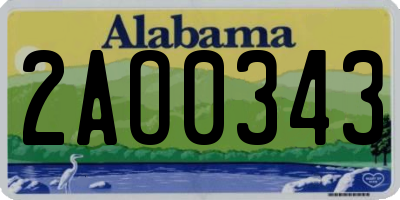 AL license plate 2AO0343