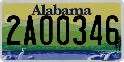 AL license plate 2AO0346