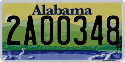 AL license plate 2AO0348