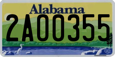 AL license plate 2AO0355