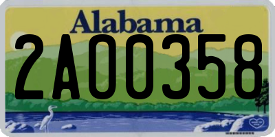 AL license plate 2AO0358