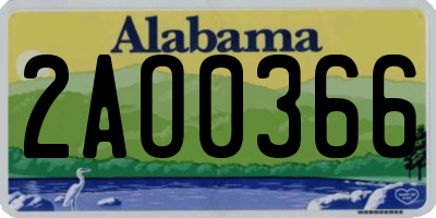 AL license plate 2AO0366