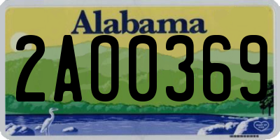 AL license plate 2AO0369