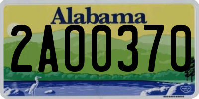 AL license plate 2AO0370