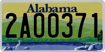 AL license plate 2AO0371