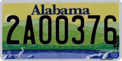 AL license plate 2AO0376