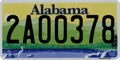AL license plate 2AO0378