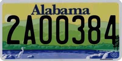 AL license plate 2AO0384