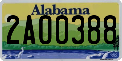 AL license plate 2AO0388
