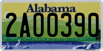AL license plate 2AO0390