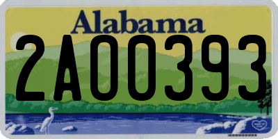 AL license plate 2AO0393
