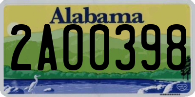 AL license plate 2AO0398