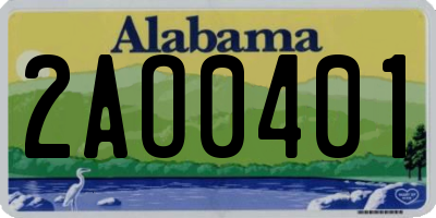 AL license plate 2AO0401