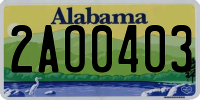 AL license plate 2AO0403