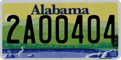 AL license plate 2AO0404