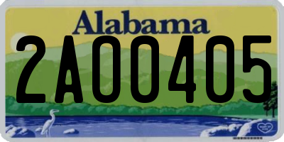 AL license plate 2AO0405