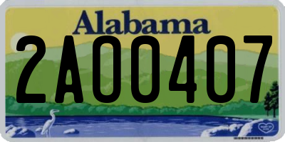 AL license plate 2AO0407