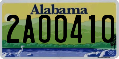 AL license plate 2AO0410