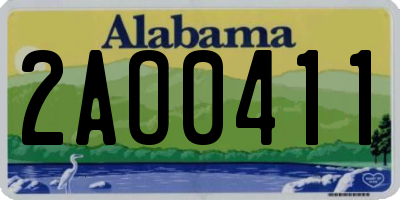 AL license plate 2AO0411